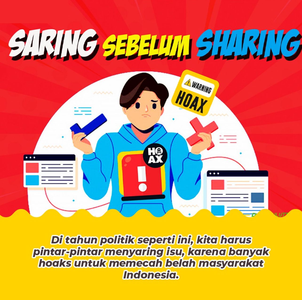 Cegah Penyebaran Hoax Pemilu 2024 Dengan Cara Mudah Berikut Online