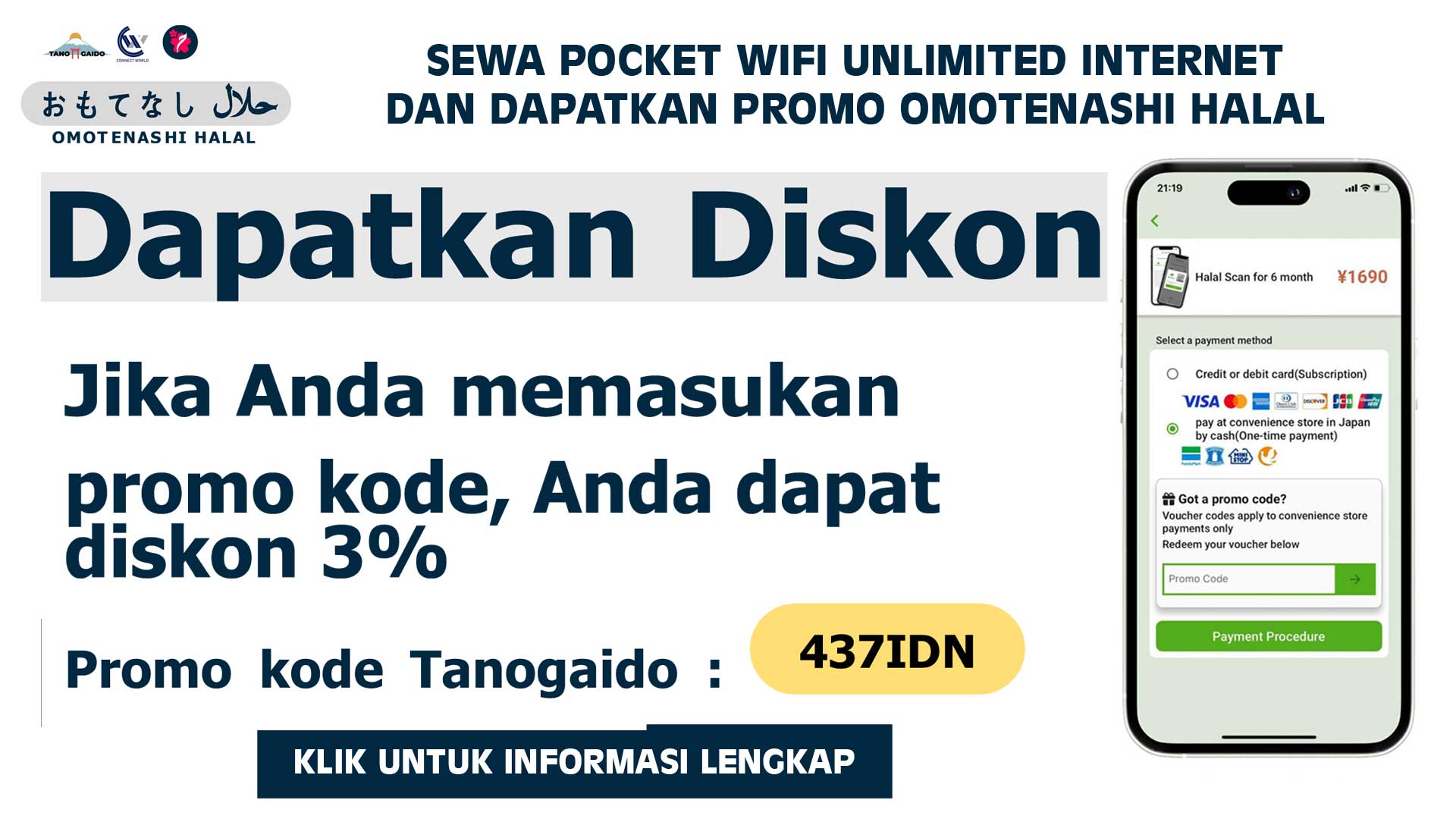 sewa pocket wifi jepang dan promo omotenashi halal