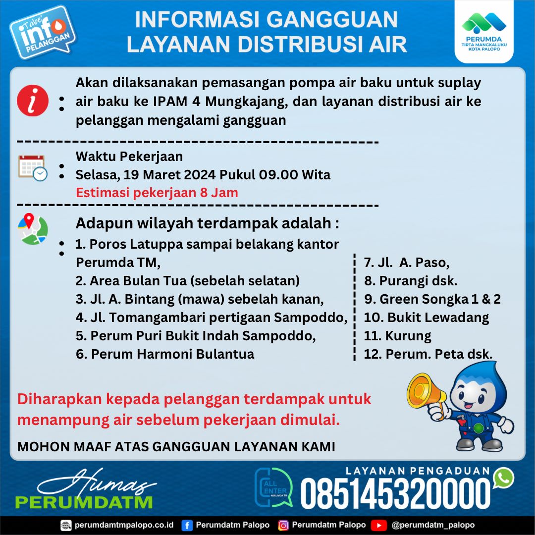 Perumda TM Suplay Air Baku Ke IPAM 4 Mungkajang, Layanan Distribusi Air ...